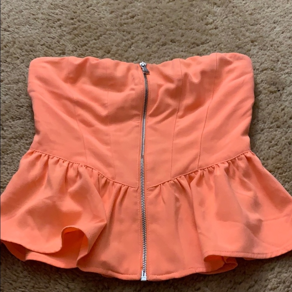 Peplum tube top